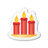 Xmas sticker candles Icon